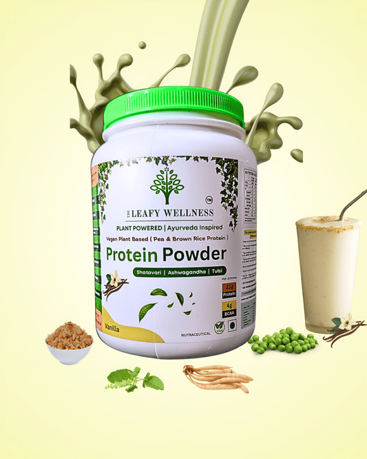 Plant Based Protein Powder – Vanilla Flavour | 23g Protein, Vegan, Ayurvedic & Digestive Enzyme Blend
