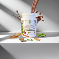 Plant-Based Protein Powder – Chocolate Flavour | 23g Protein, Vegan, Ayurvedic & Digestive Enzyme Blend thumbnail 2